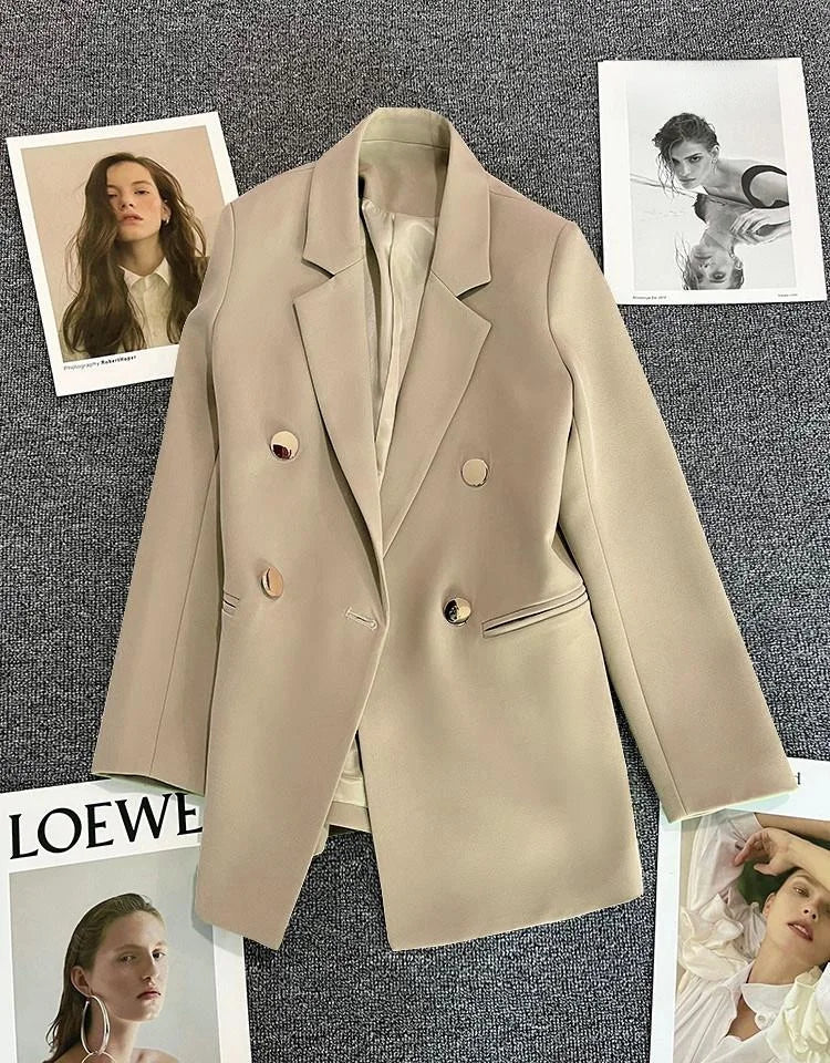 Casaco feminino casual, tamanho pequeno.