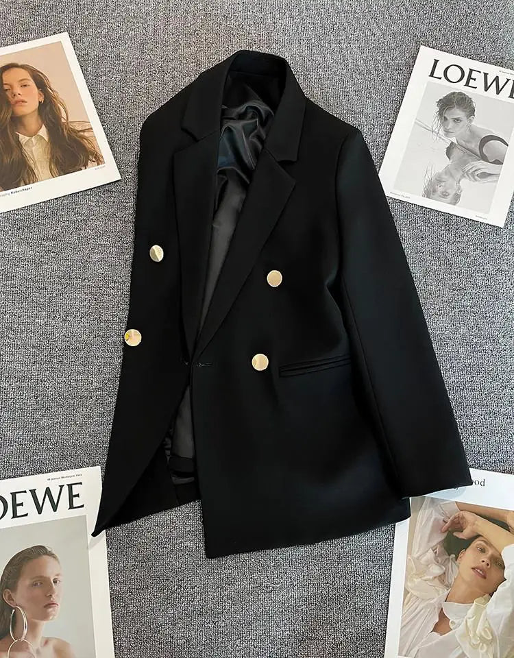 Casaco feminino casual, tamanho pequeno.