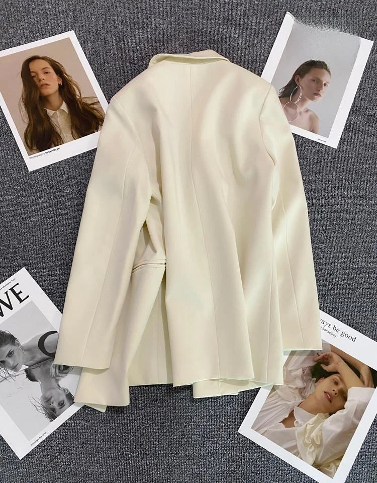 Casaco feminino casual, tamanho pequeno.