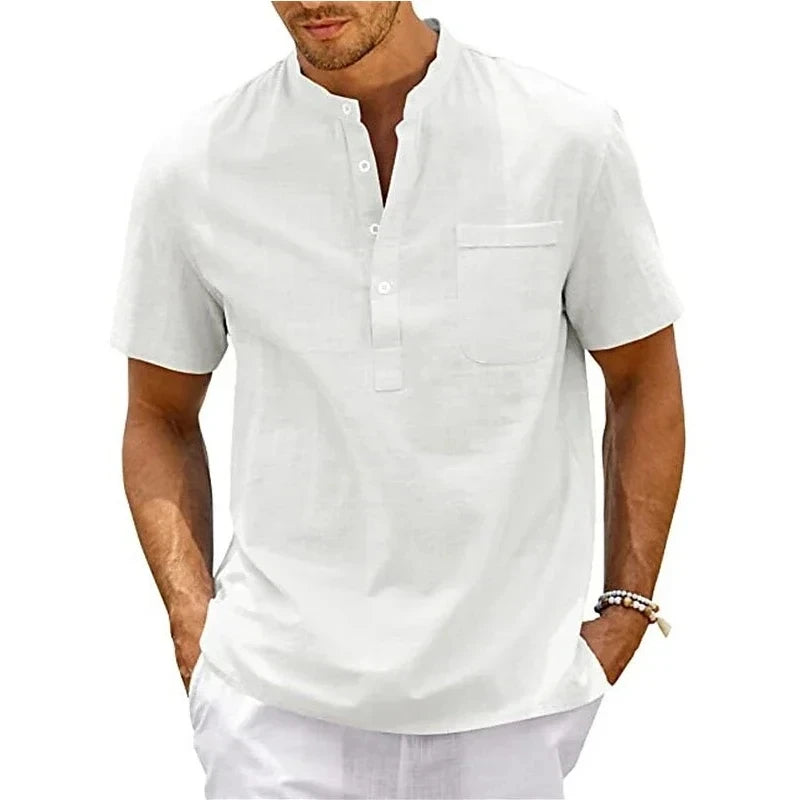 Camiseta Masculina de Algodão de Verão