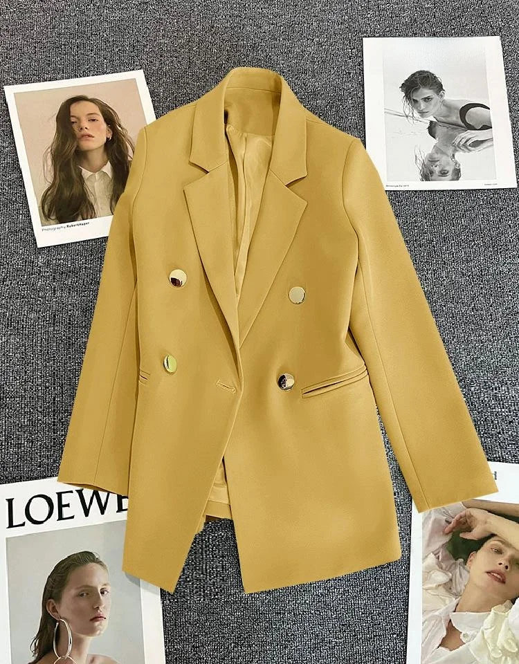 Casaco feminino casual, tamanho pequeno.