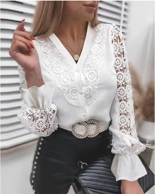 Camisa Feminina de Renda