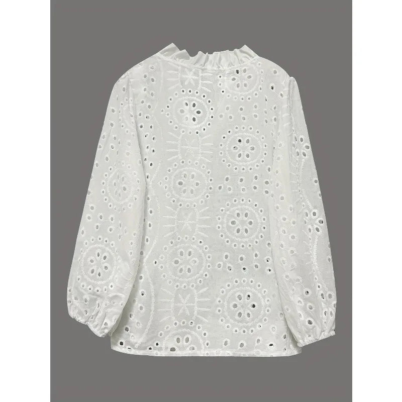 Camisa Feminina Branca Decote V
