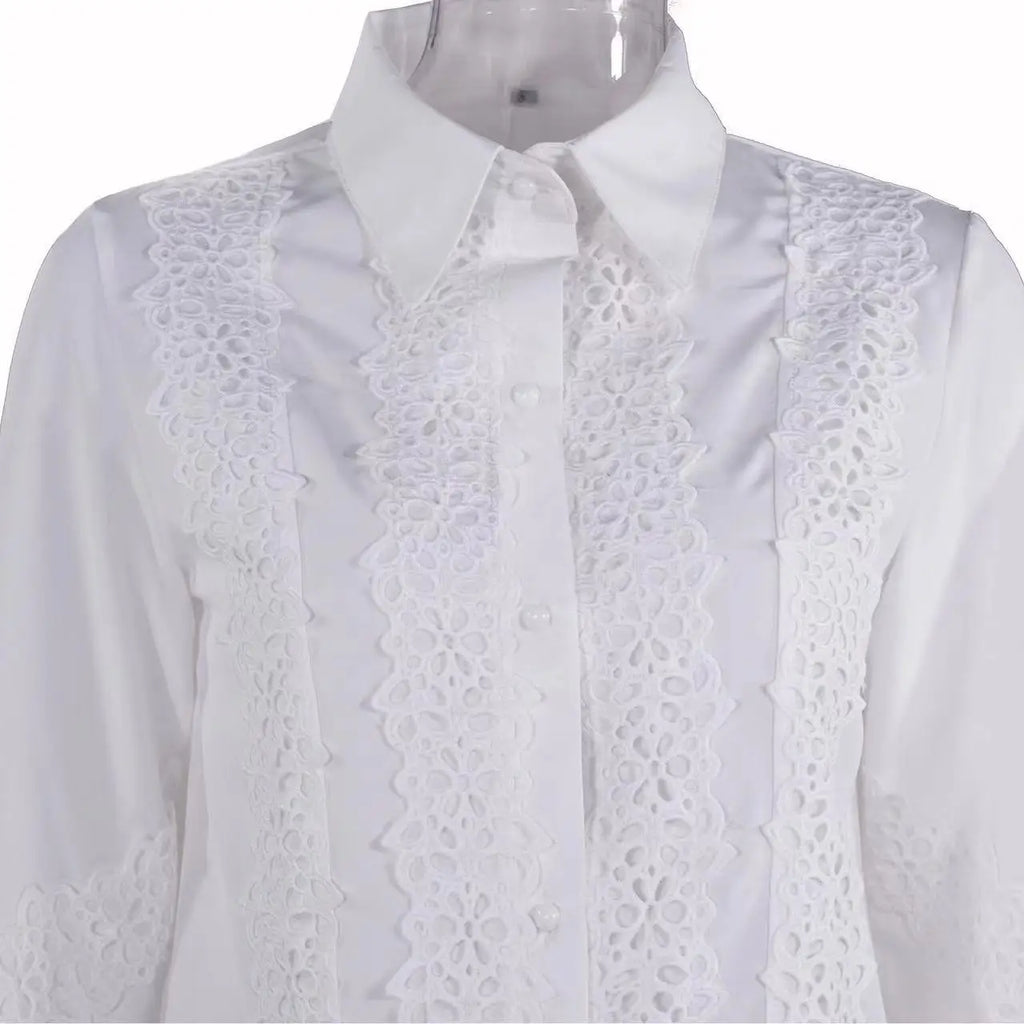 Camisa Feminina de Renda