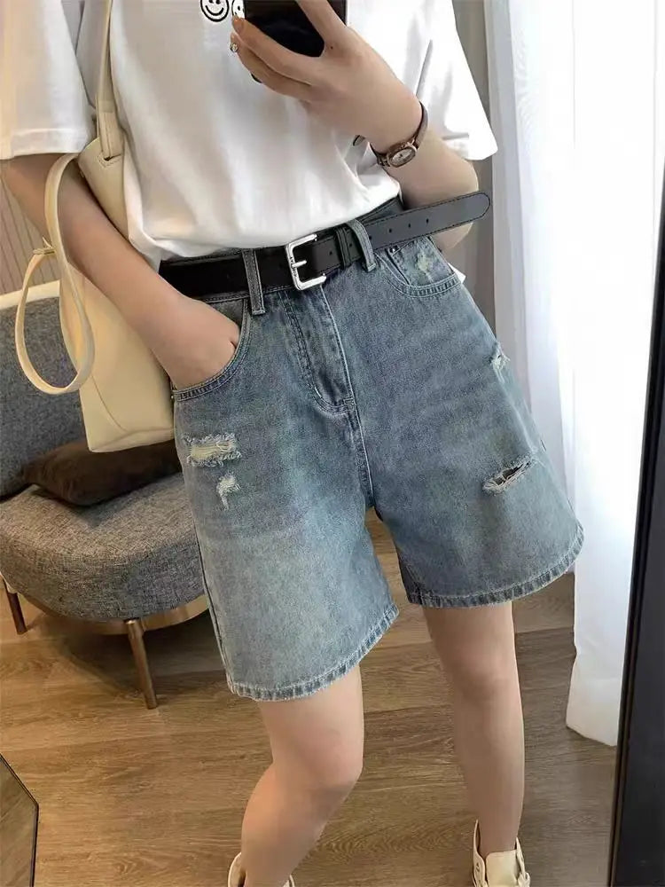 Short Jeans Feminina Cintura Alta