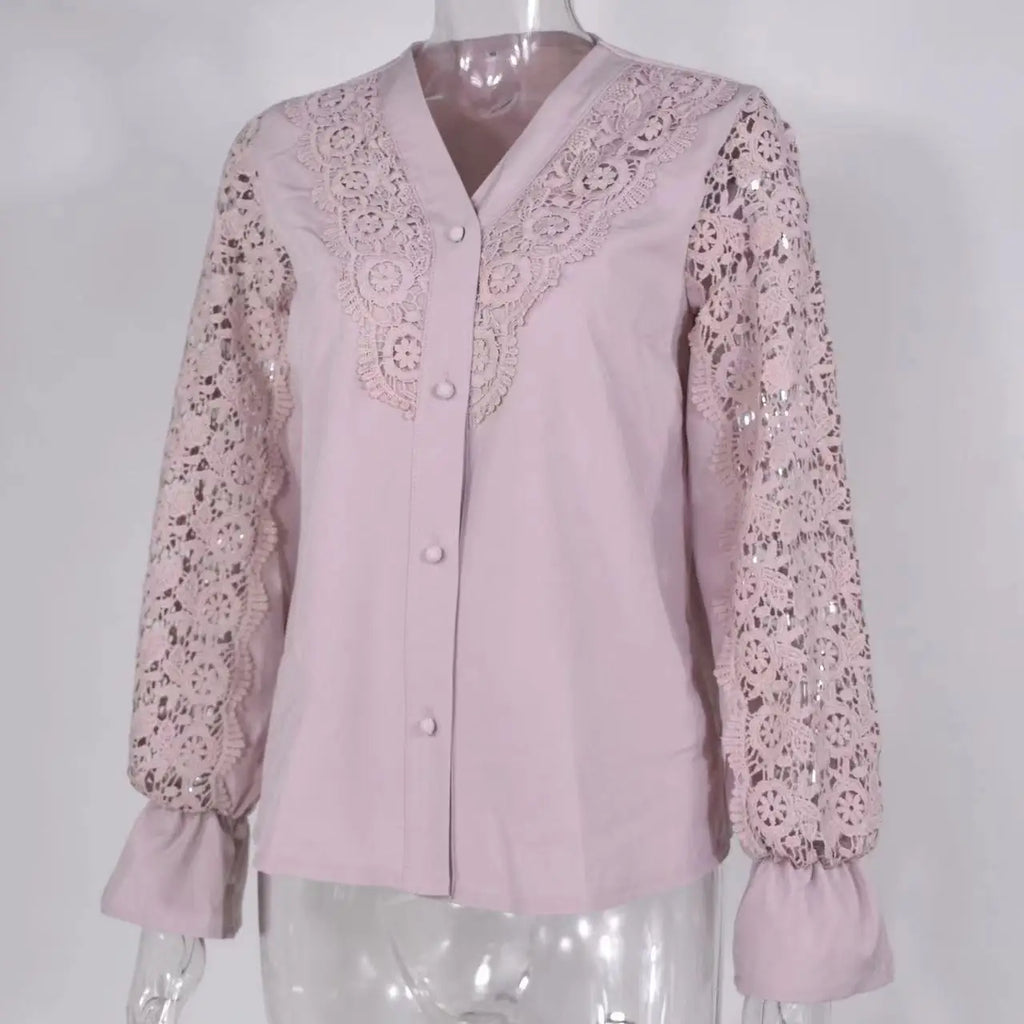 Camisa Feminina de Renda