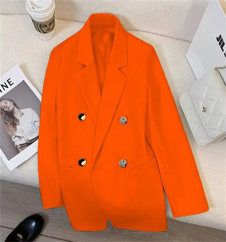 Casaco feminino casual, tamanho pequeno.