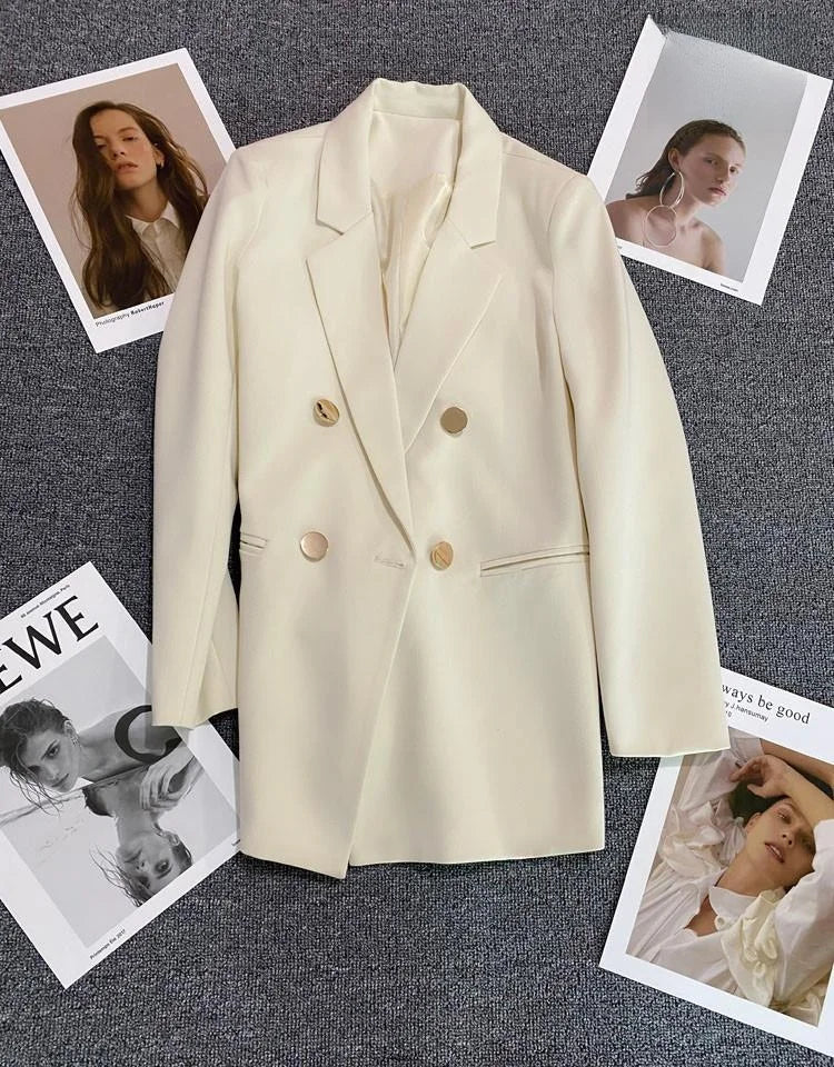 Casaco feminino casual, tamanho pequeno.