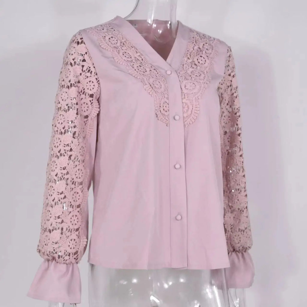 Camisa Feminina de Renda