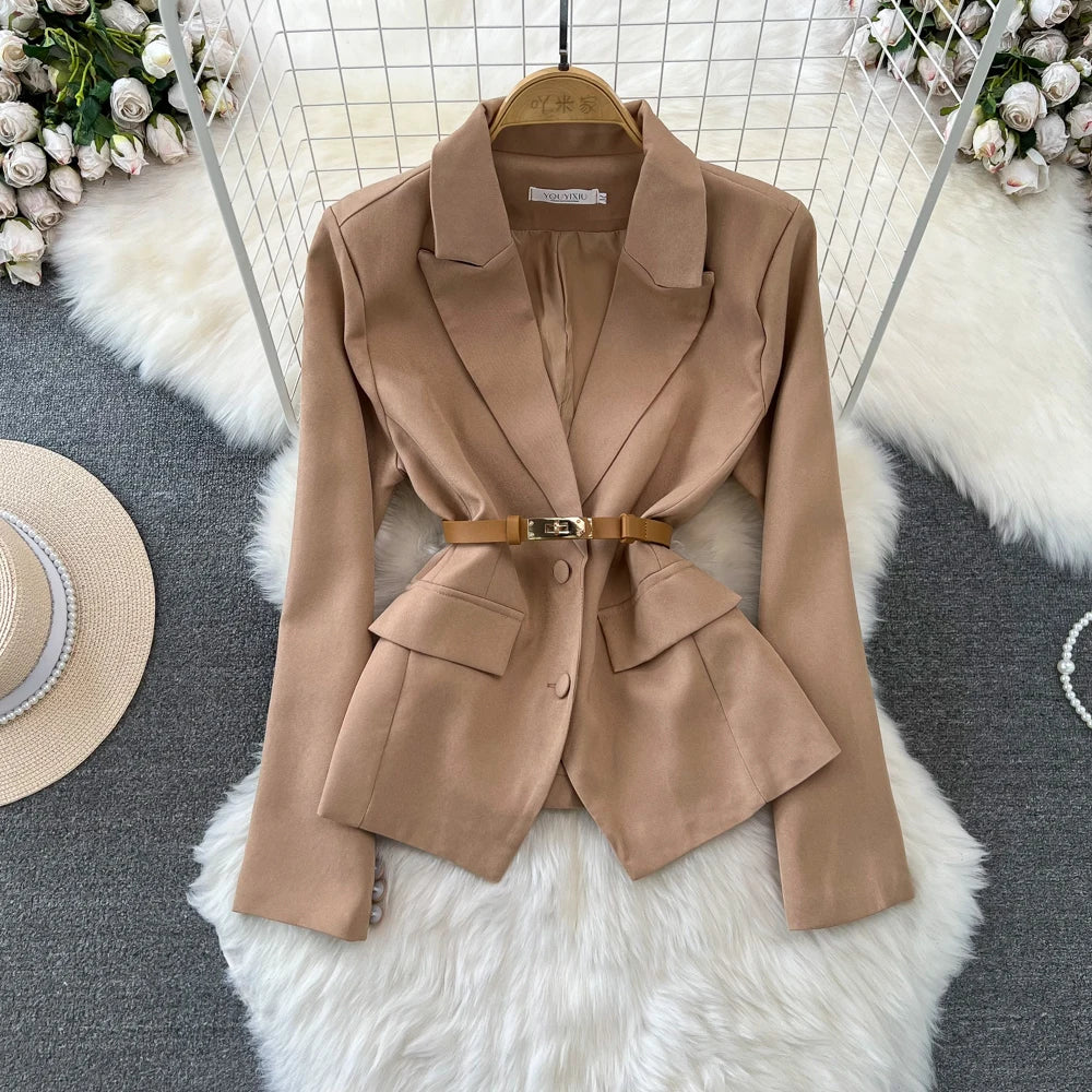 Conjunto de Saia Faionable Cintura Alta em Camadas