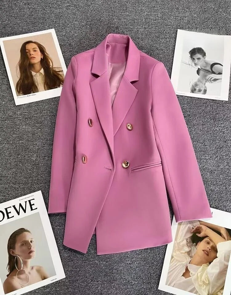 Casaco feminino casual, tamanho pequeno.