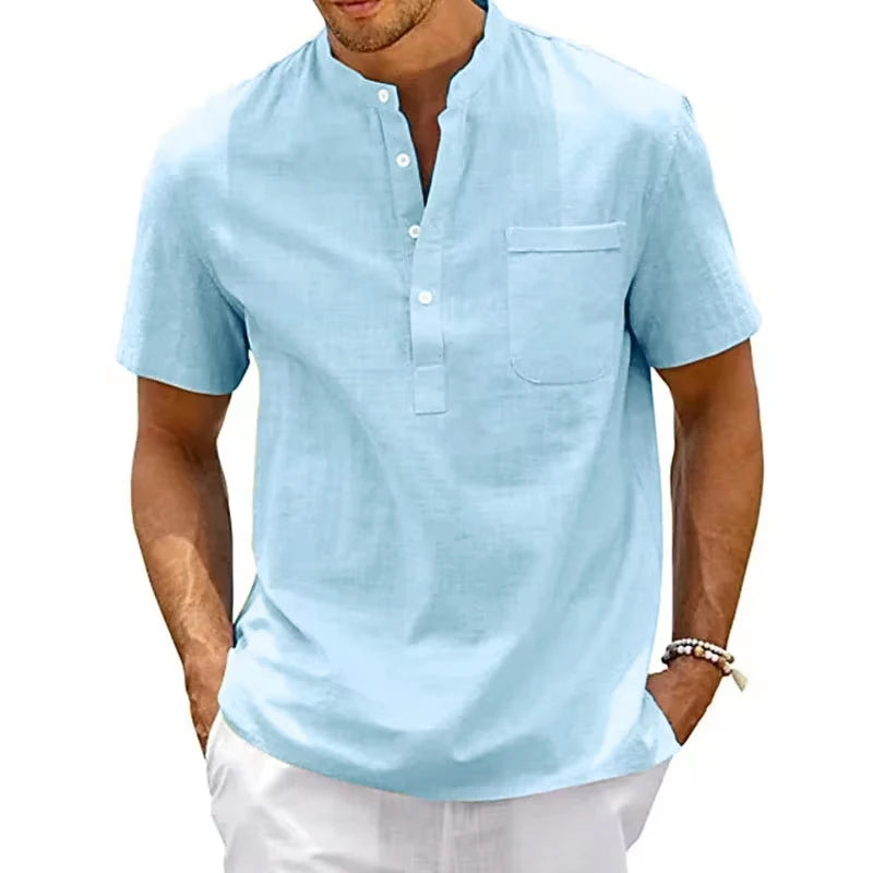 Camiseta Masculina de Algodão de Verão
