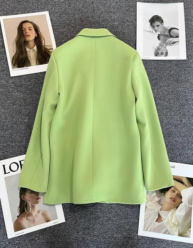 Casaco feminino casual, tamanho pequeno.