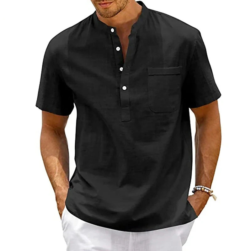 Camiseta Masculina de Algodão de Verão