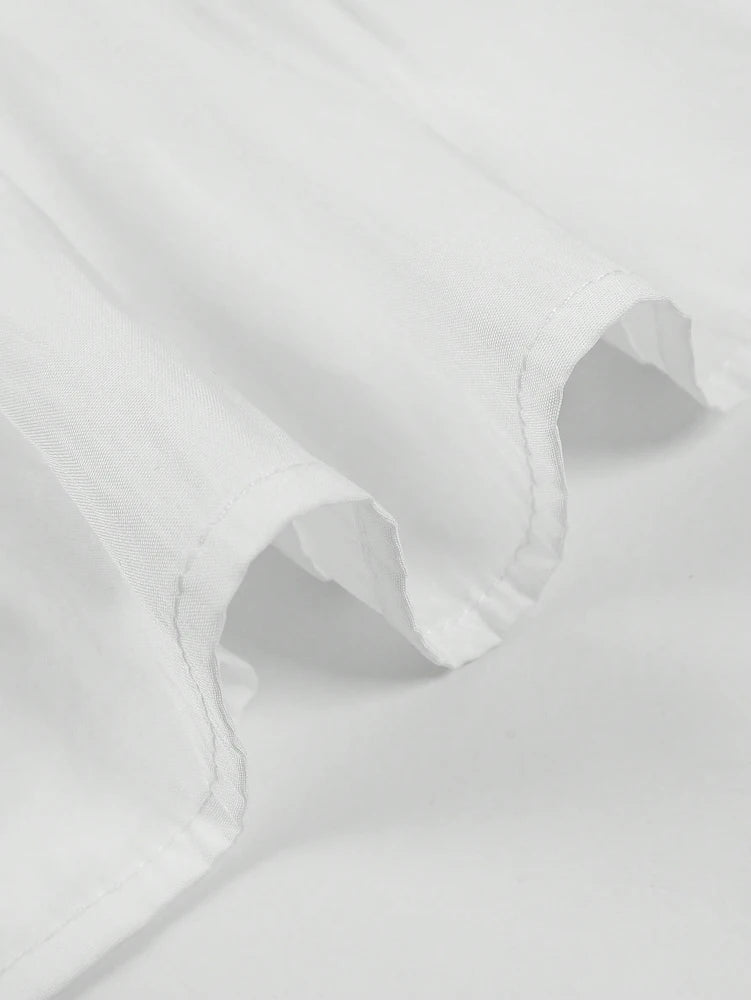 Blusa Casual com Renda e Babados