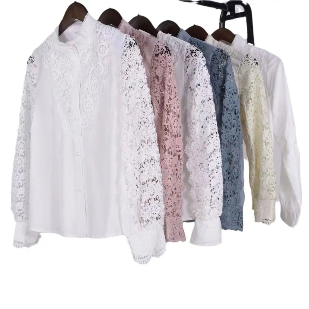 Camisa Feminina de Renda