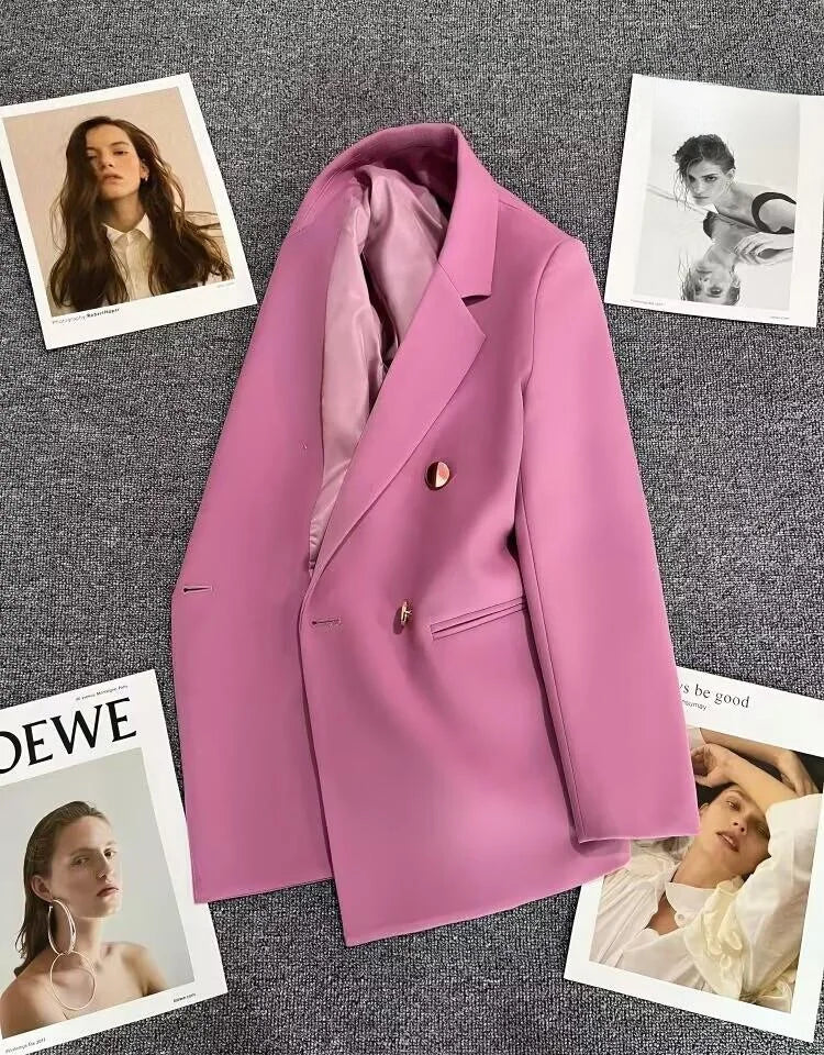 Casaco feminino casual, tamanho pequeno.