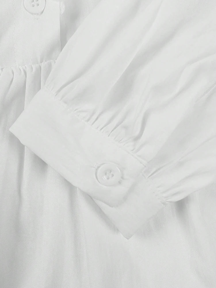 Blusa Casual com Renda e Babados