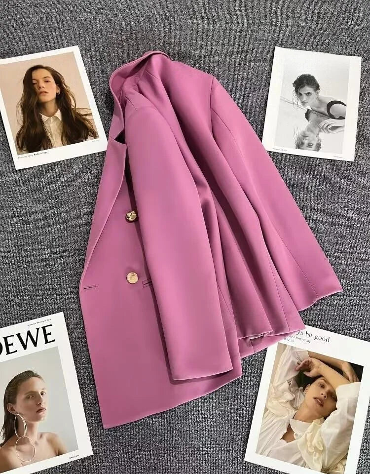 Casaco feminino casual, tamanho pequeno.